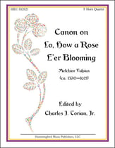 Canon on Lo, How a Rose E'er Blooming Horn Quartet cover